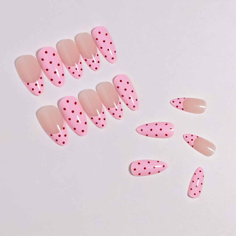 Künstlerisches Punktmuster Press-On Nageldesign Brehn