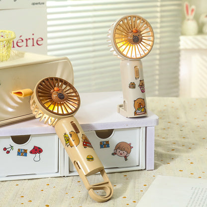 Damen tragbarer Mini-Handventilator mit kreativen Tiermotiven Brehn