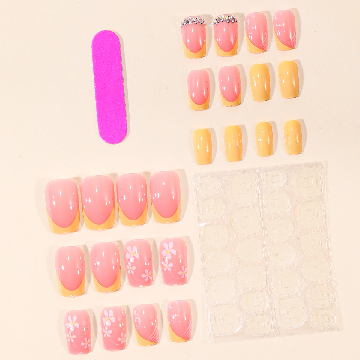 Künstlerisches Florales Gel-Nagelkunstset Brehn
