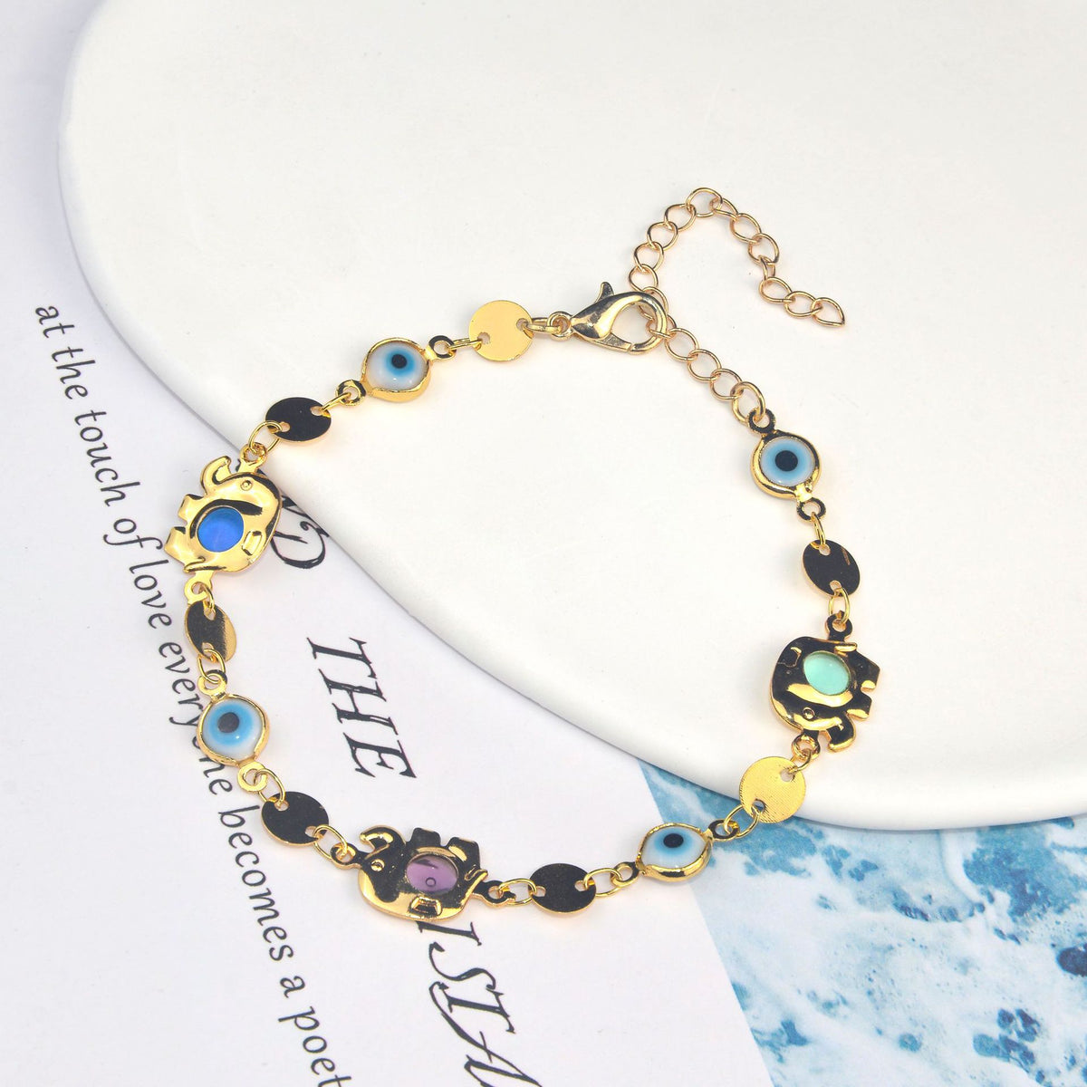 Bunte Eye Charm Statement Halskette Brehn