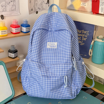 Stylischer gittergemusterter Tagesrucksack Brehn