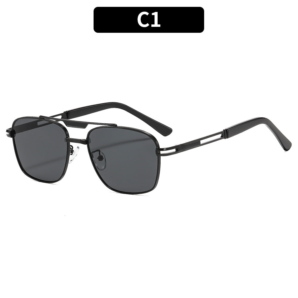Elegante geometrische quadratische Rahmen-Sonnenbrille