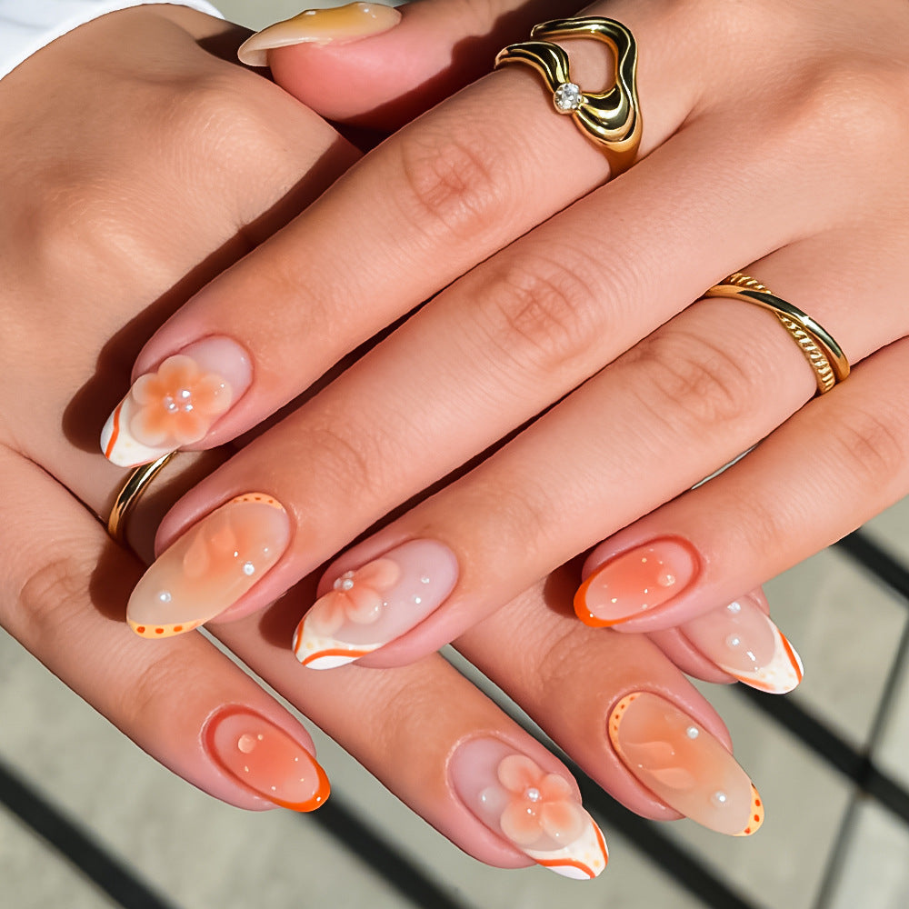 Floral Gel Press-On Nail Set Brehn