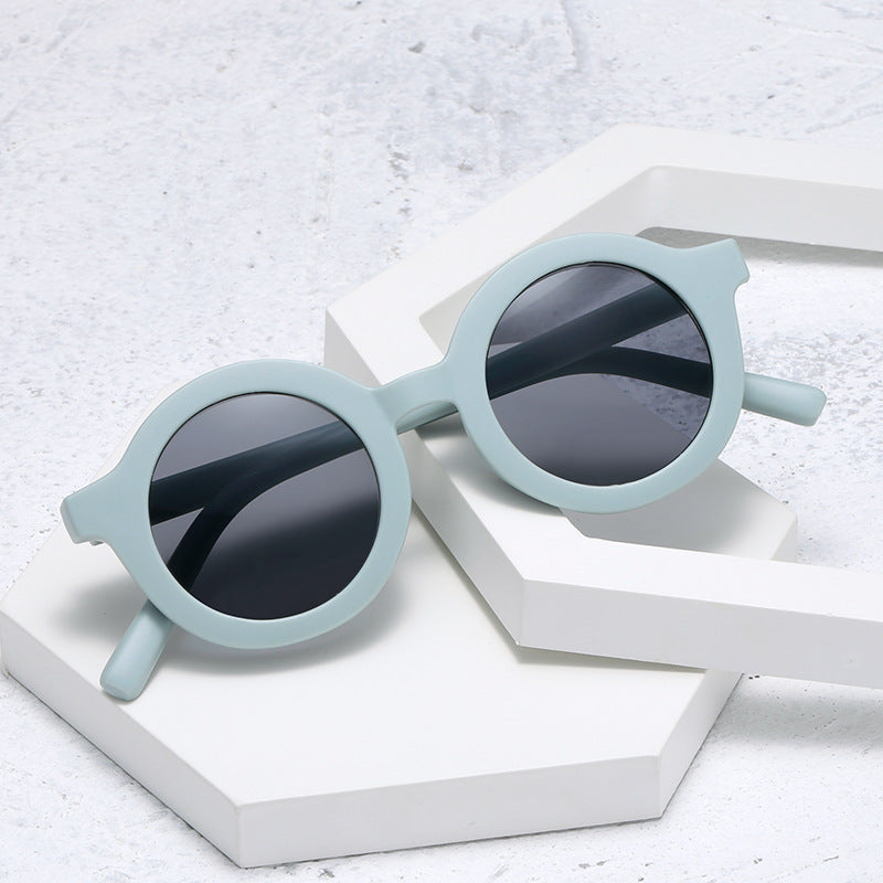 Damen stylische runde Sonnenbrille mit modernem Kunststoffrahmen Brehn