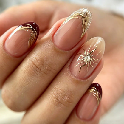 Kunstnagelset mit elegantem Glitzer- und Farbverlauf Design Brehn