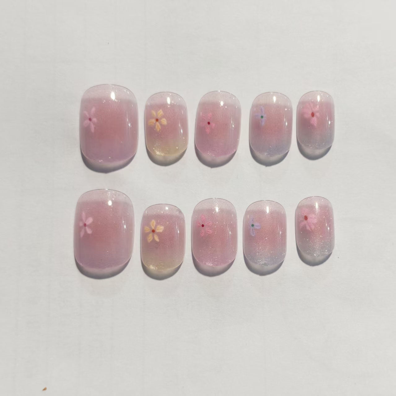 Blumenmotiv Nagelkunst Set Brehn