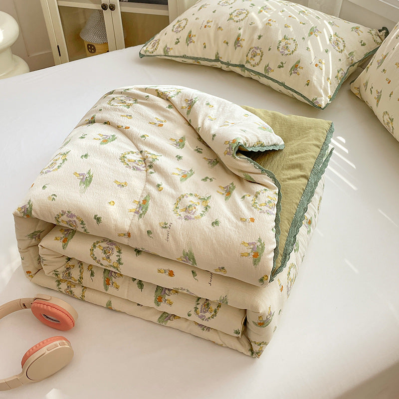 Damen Komfort-Bettdecke mit zartem Blumenmuster und hochwertiger Füllung Brehn