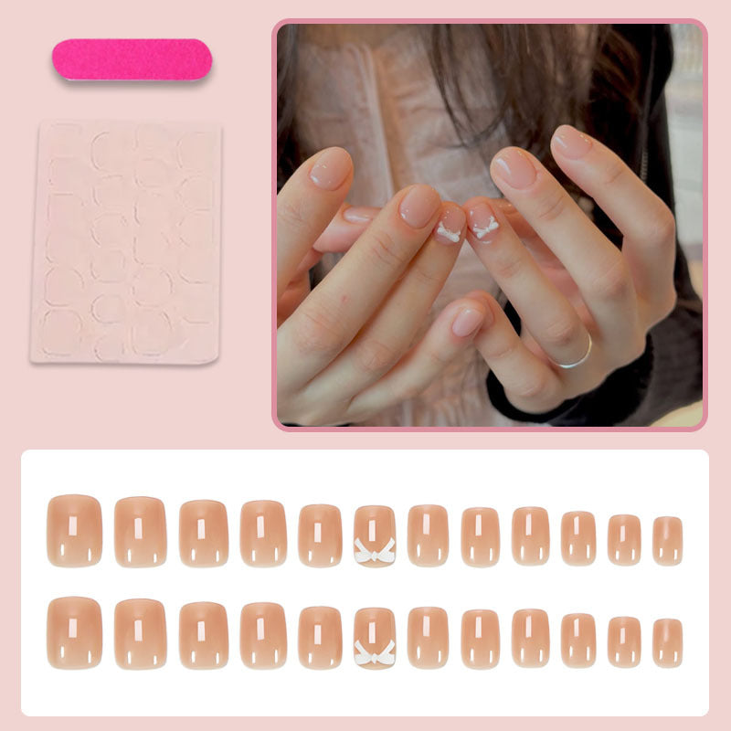 Kunstnagelset mit romantischen Schleifen-Designs Brehn