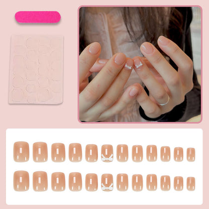 Kunstnagelset mit romantischen Schleifen-Designs Brehn