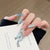 Elegante Strass-beschmückte Stiletto Press-On Nagelset Brehn