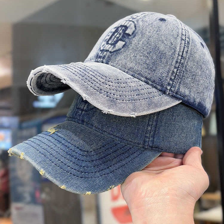 Herren Distressed Denim Baseballkappe Brehn 1784188308