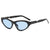 Cat-Eye Design Sonnenbrille mit blauen Gläsern