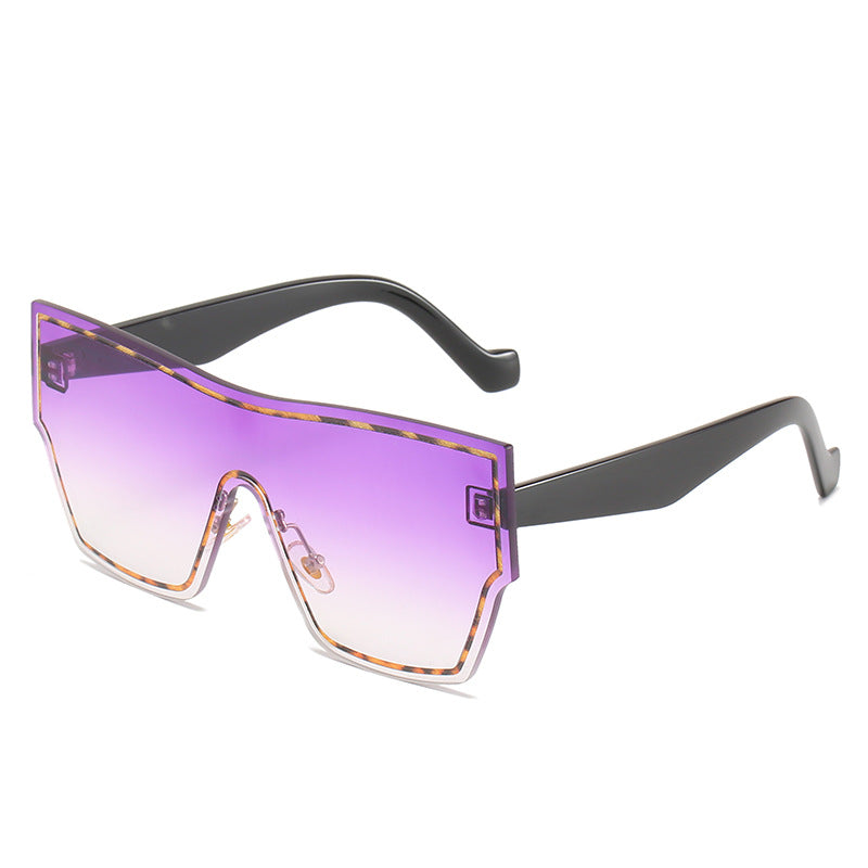 Damen futuristische Oversized-Wraparound-Sonnenbrille Brehn