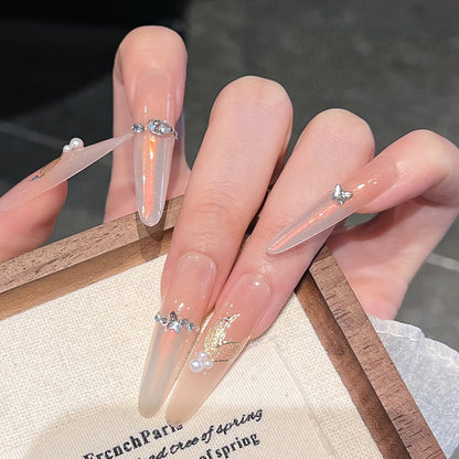Künstlerische Acryl Press-On Nageldesigns Brehn