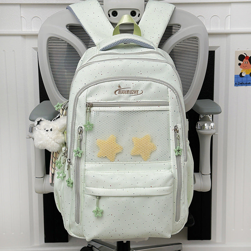Stern-verzierte Mehrfach-Taschen-Schul-Rucksack