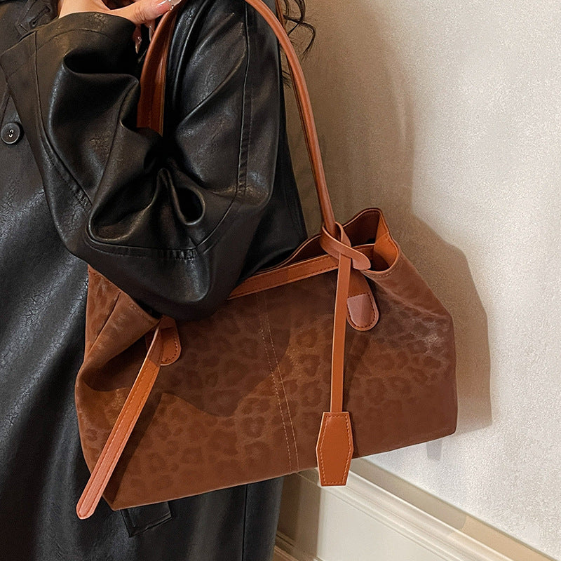 Strukturierte Leopardenmuster Tote Bag