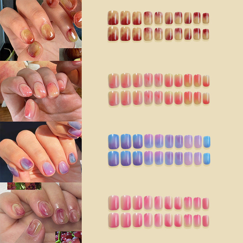 Künstlerisches Marmor-Effekt Press-On Nagelset Brehn