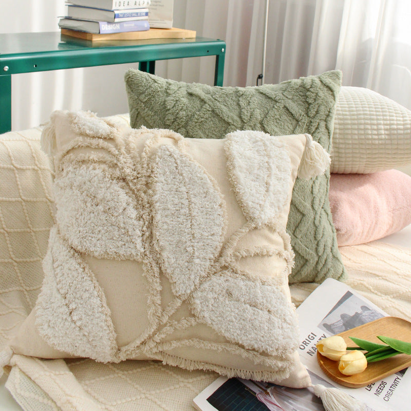 Quadratischer Bouclé-Zierkissenbezug mit samtweicher Teddystruktur und verdecktem Reißverschluss Brehn