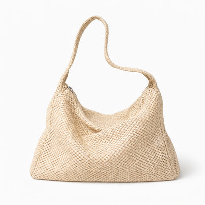 Geräumige handgefertigte Strick-Schultertasche