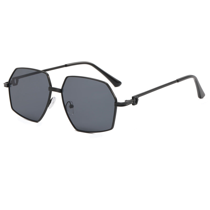 Damen Stylish geometrische Sonnenbrille mit edlem Metallrahmen Brehn