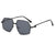 Damen Stylish geometrische Sonnenbrille mit edlem Metallrahmen Brehn