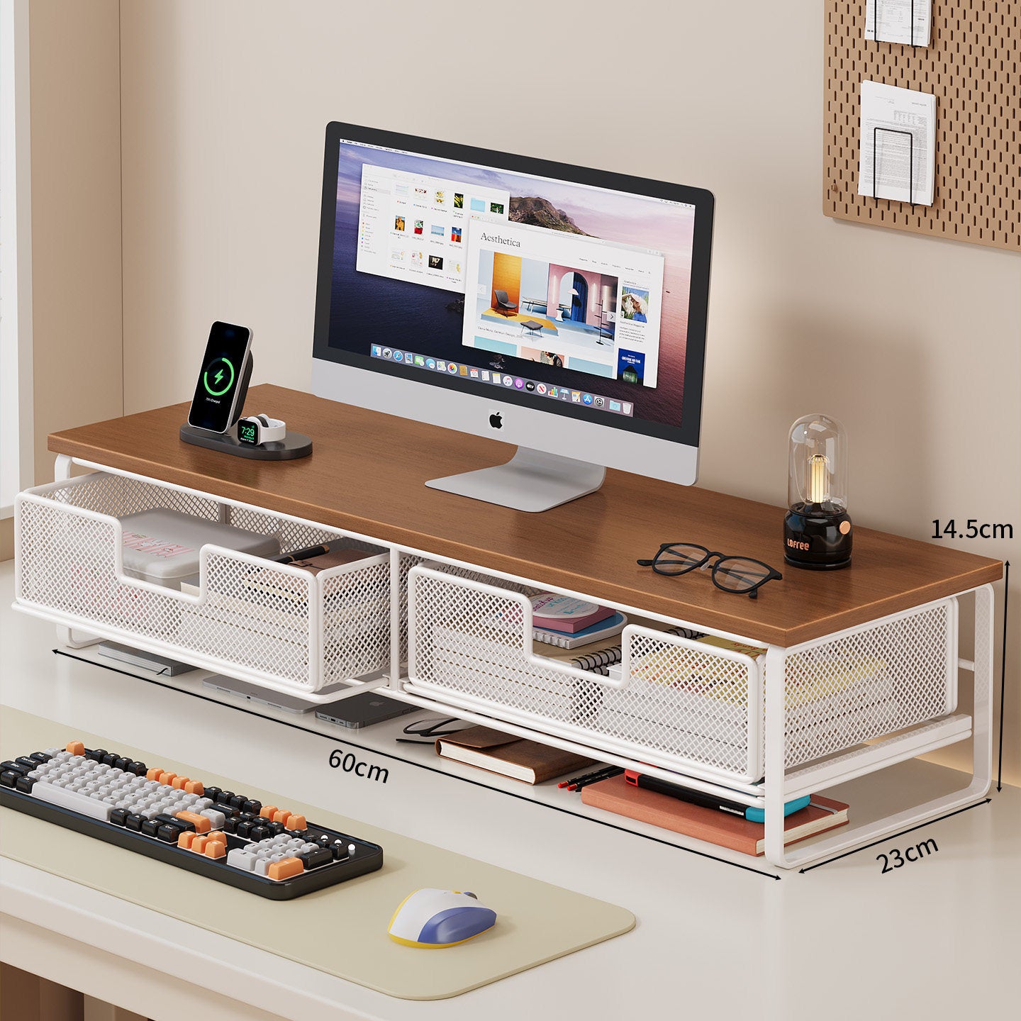 Multi-Funktions-Schreibtisch-Organizer mit Mesh-Speicherboxen Brehn