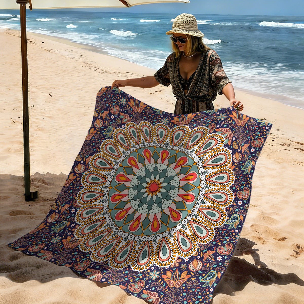 Mandala Design Strandmatte Brehn