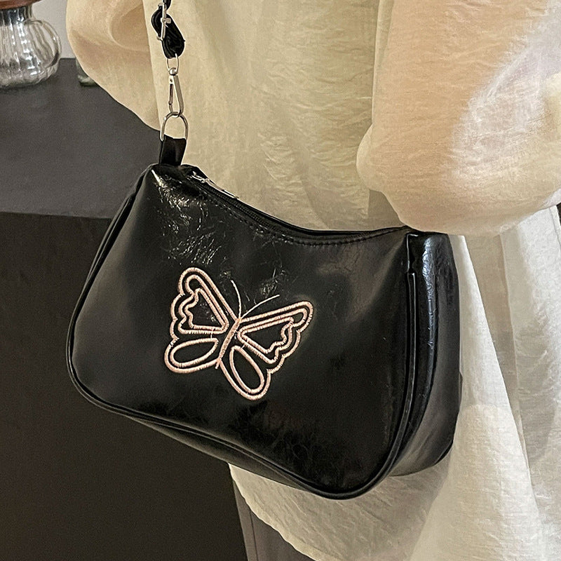 Elegante Schmetterlingsmotiv Umhängetasche