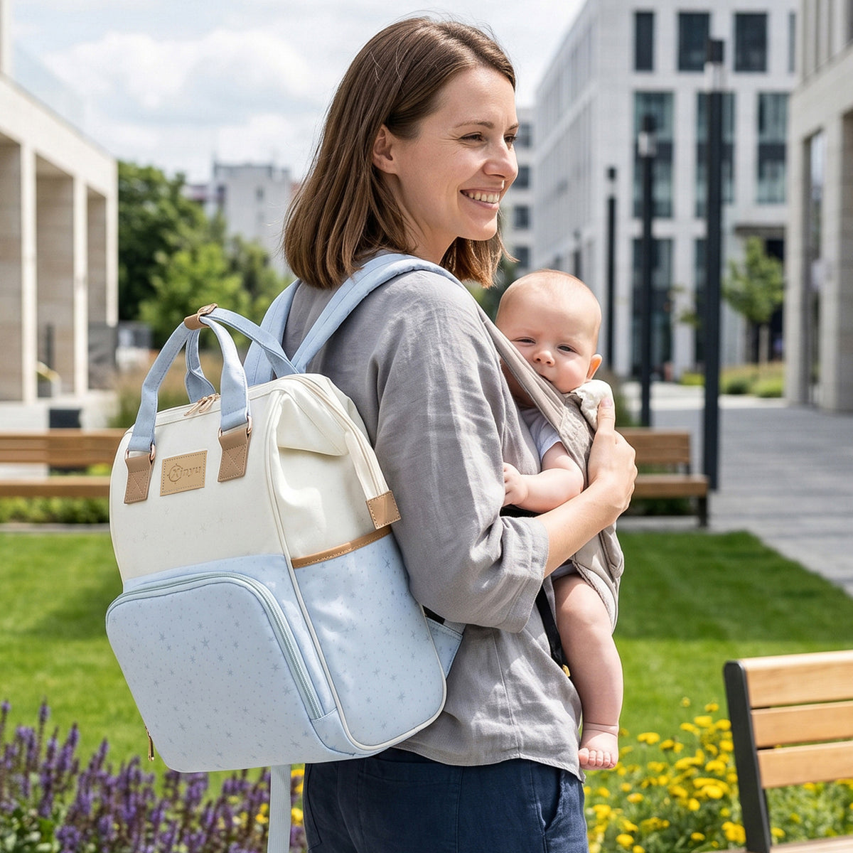 Stylischer Mehrfachfach-Rucksack Brehn