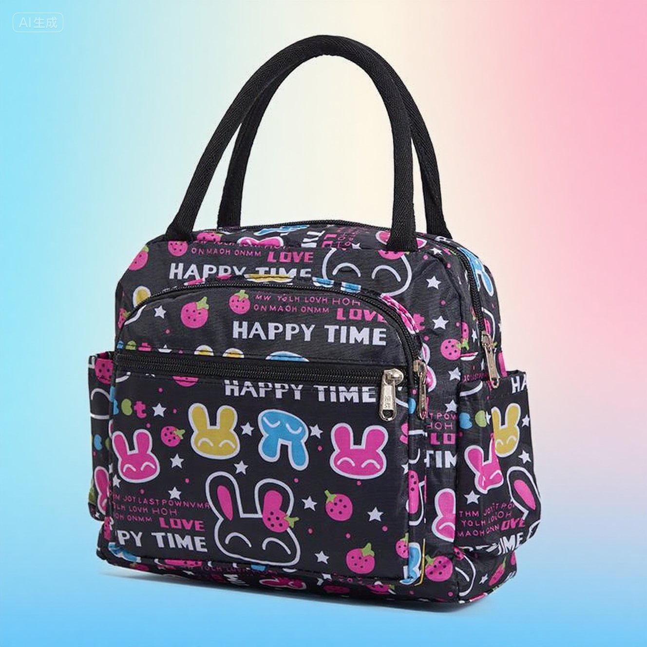 Katze Druck Isolierte Lunch Tasche Brehn