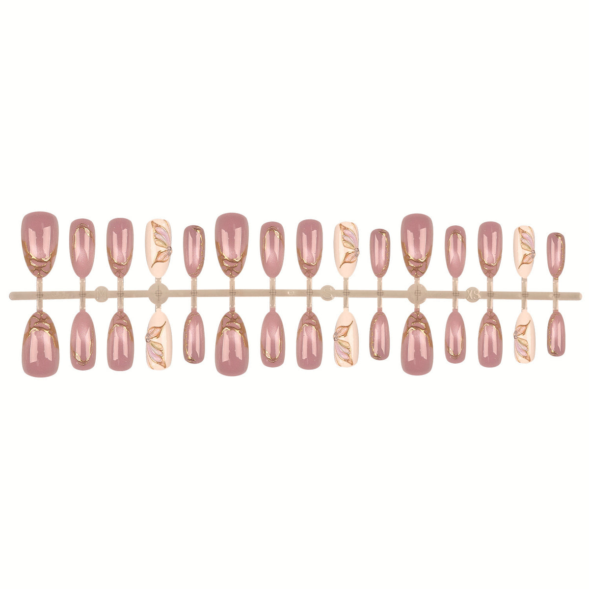 Blumeninspiriertes Press-On Nagelspitzen Set
