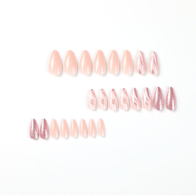Elegante Glitzer Gel Nagelkunst Tipps Brehn