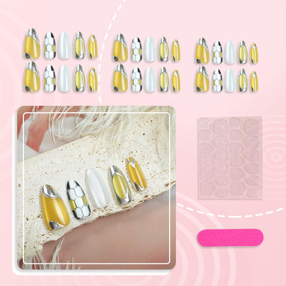 Metallic Akzent Press-On Nagel Set