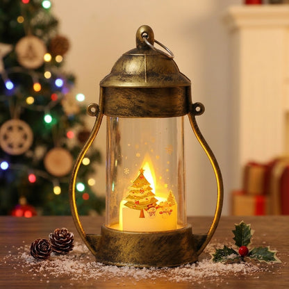 LED Deko-Laterne mit Weihnachtsmotiv