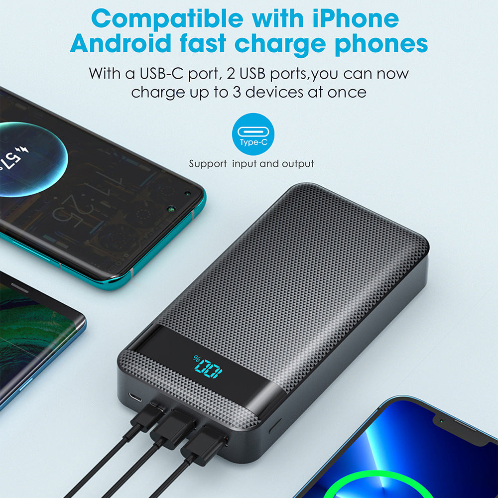 Hochleistungs-Powerbank mit Digitale Anzeige und Schnellladefunktion Brehn