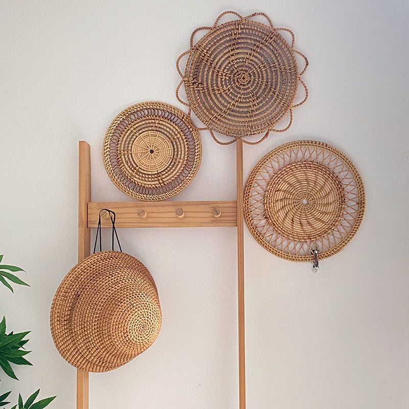 Damen Elegante handgewebte Rattanunterlage Brehn
