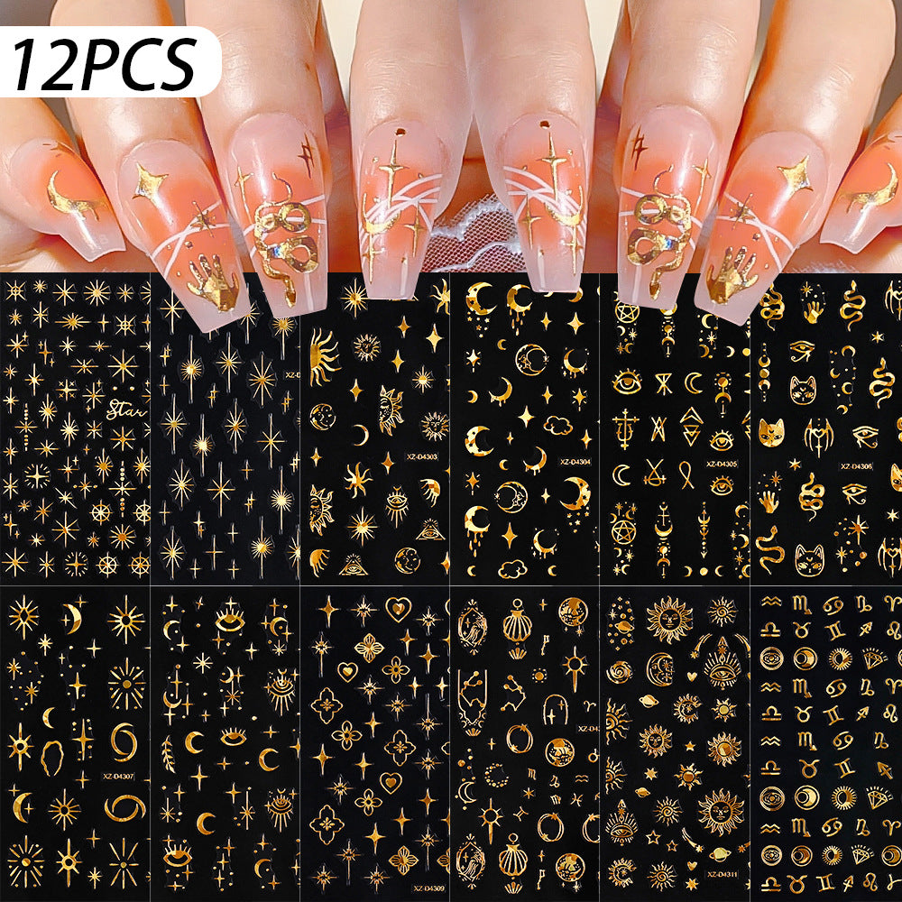 Glitzerndes Nagelkunst-Decal-Set