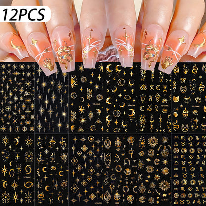 Glitzerndes Nagelkunst-Decal-Set