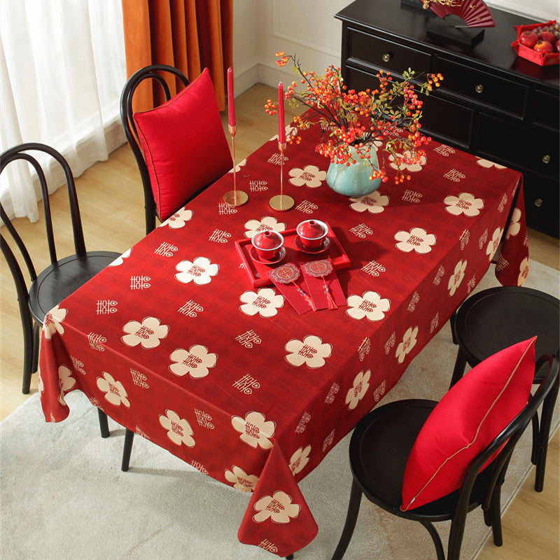 Festliches Blumendesign Tischdecke