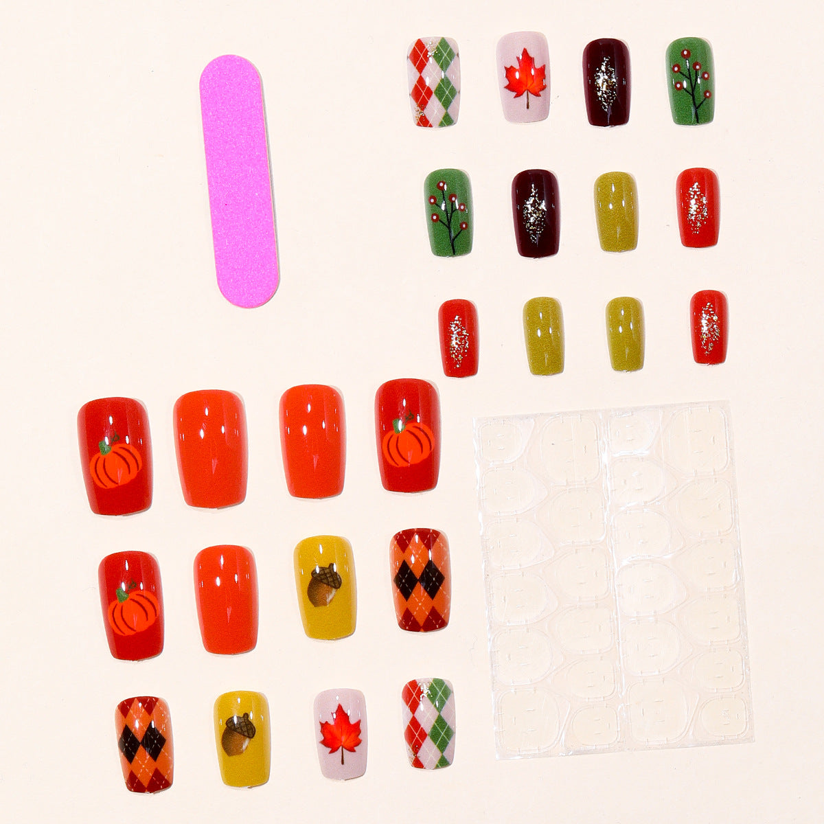 Herbst-Thema 3D Nagelkunst Set Brehn