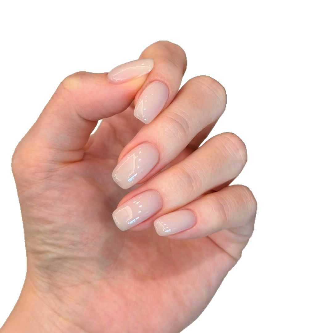 Natürlicher Finish Press-On Nagelset Brehn