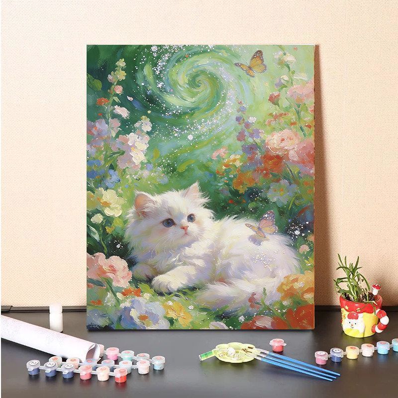 DIY Katzen-Themen Malen Leinwand Kit Brehn