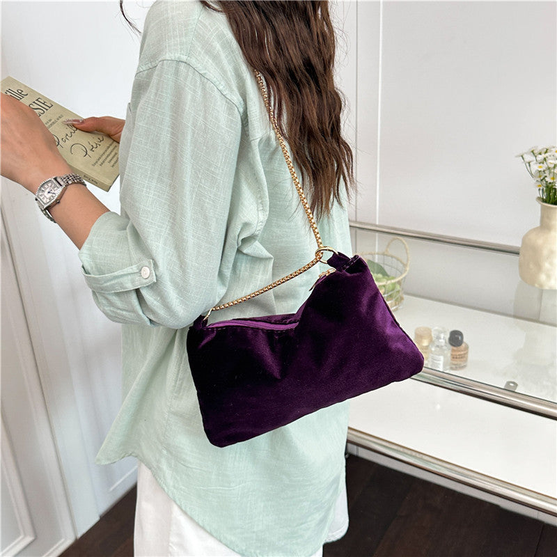 WoElegant Samt Clutch Tasche Brehn