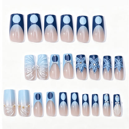Premium Floral Design Press-On Nails Brehn