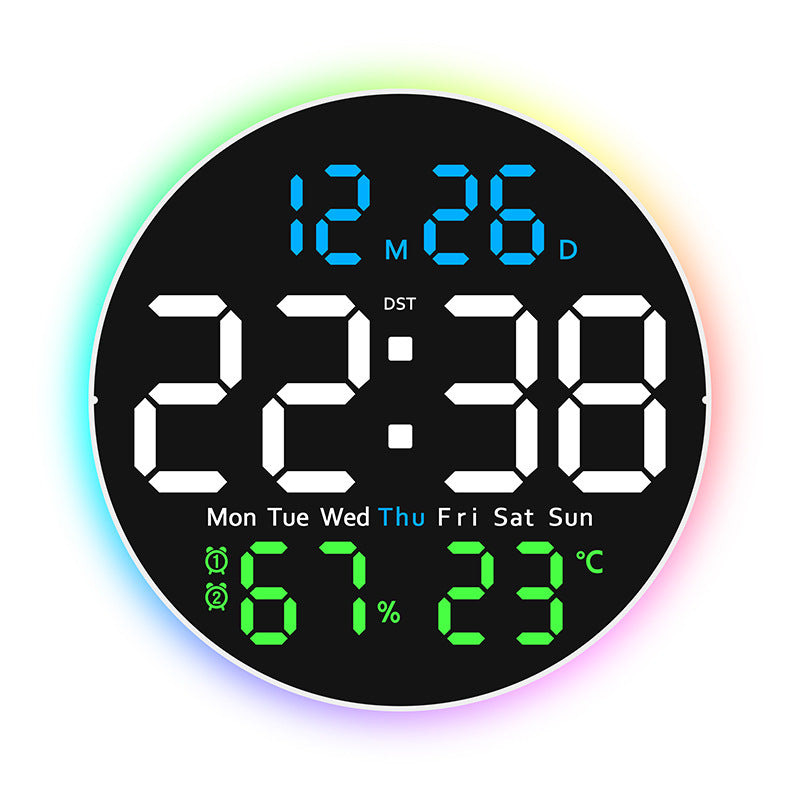 Digitaler LED-Wecker mit Hygrometer und Temperaturanzeige Brehn