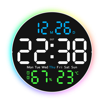 Digitaler LED-Wecker mit Hygrometer und Temperaturanzeige Brehn