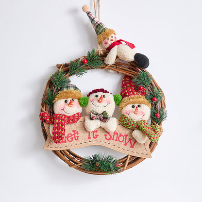 Weihnachtskranz mit Lichtern Brehn