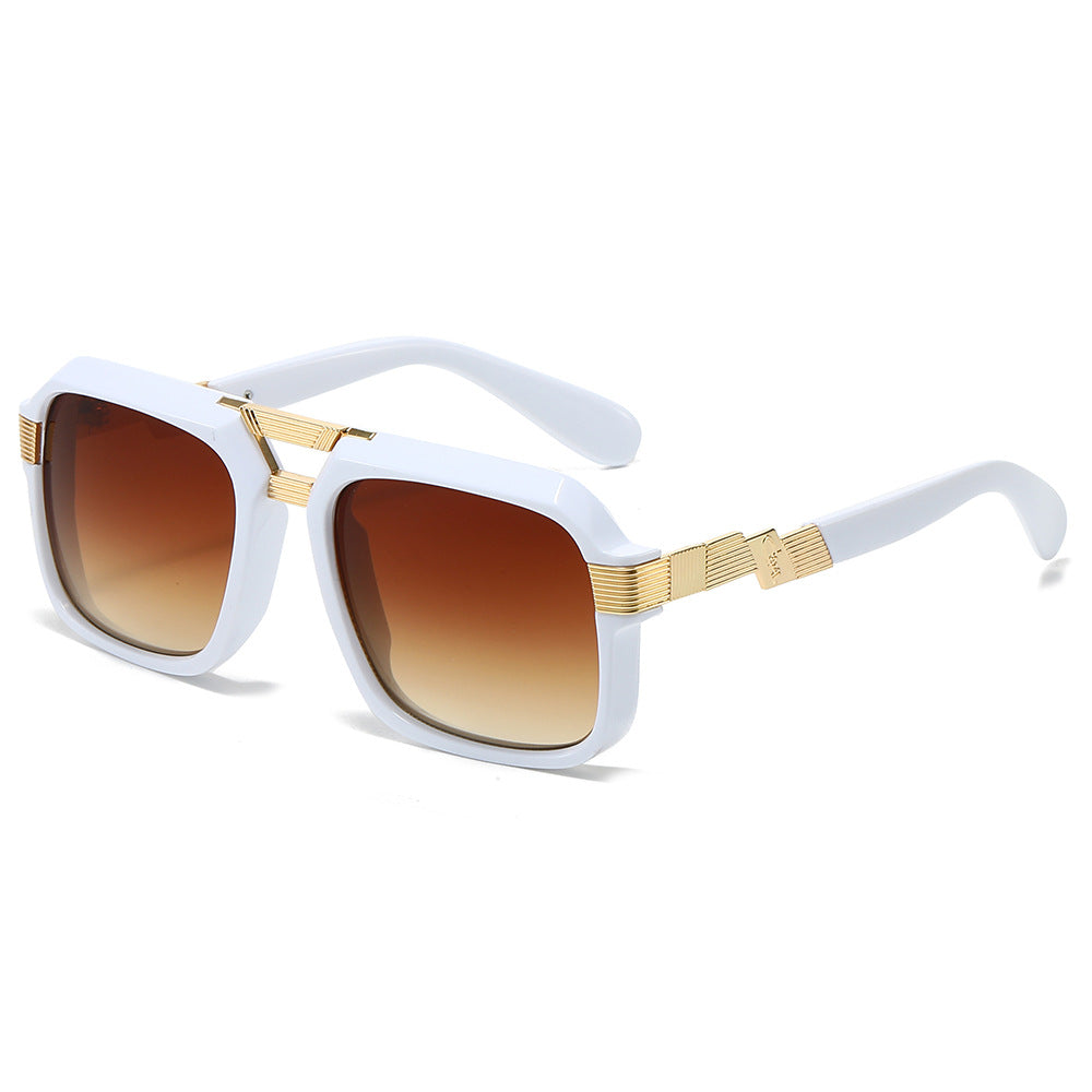 Oversized quadratische Sonnenbrille mit metallischen Details Brehn