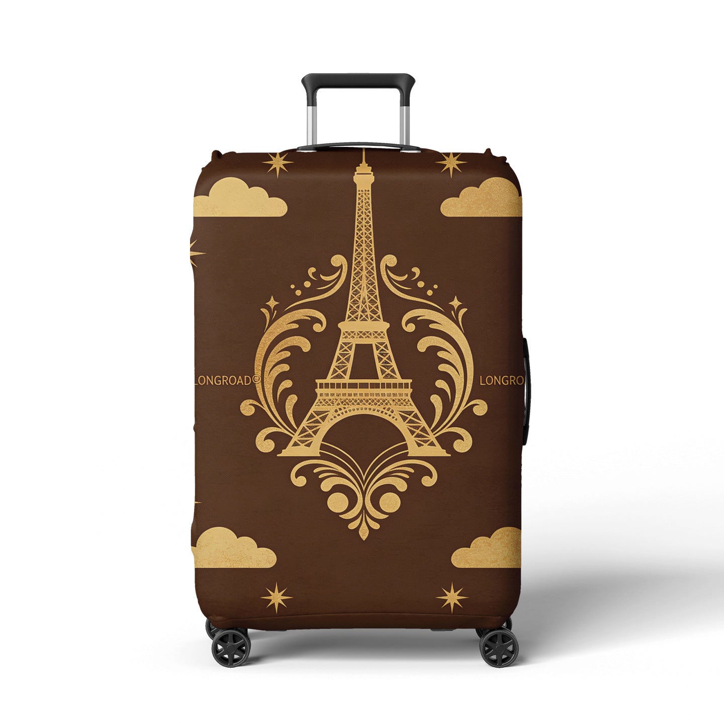 Damen Reise-Trolley Brehn mit elegantem barockem Muster