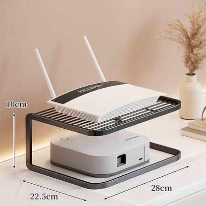 Belüfteter Desktop-Router- und Modemständer-Organizer